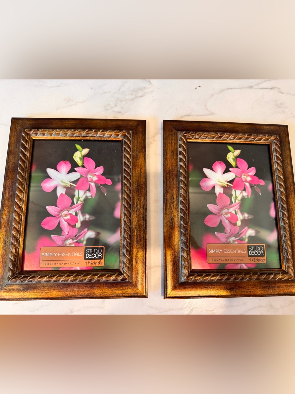 NWT Set 2 Brown Gold Picture Frames 5x7 Photo